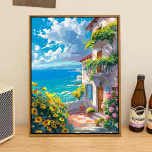 Hayao Miyazakis Summer Healing Landscape DIY Digital Oil Painting Relieving Boredom Handmade Psychological Decompression Decompression Handmade Painting