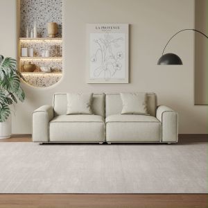 Cozylant Colby Fabric Sofa / 3 Seater /4 Seater Sofa for Living Room / White Dark Blue / Italian Modern Minimalist / Lazy Sofa / Sofa Set