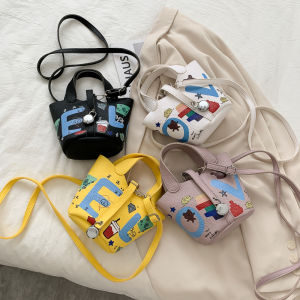 Túi Đeo Chéo Thời Trang Mùa Hè Cho Nữ Túi Đeo Vai Đơn Họa Tiết Hoạt Hình Túi Đeo Vai Mềm Nhỏ Túi Đeo Chéo Hình Thùng