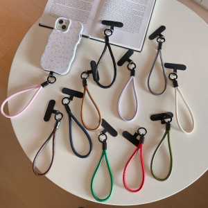 Fashionable Short Leather Phone Lanyard Universal Chain Stylish Wristlet Carabiner Included Mobile Phone Strap Durable