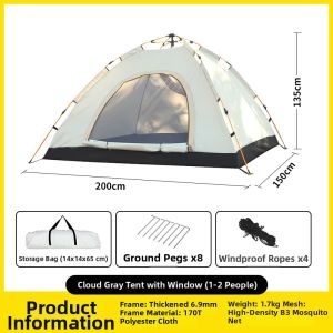 Portable Auto-Fold Camping Tent Water Resistant