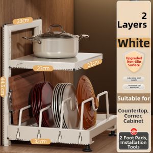 youqin | Pot and Pan Storage Organizer Multi-tier