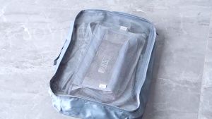 Travel Bag Luggage Storage Bags Laundry Pouch clothing Organizer Plain color (6 in 1)