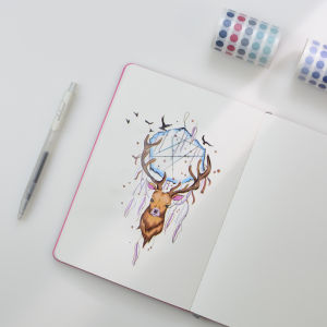 A5 Soft Cover Blank Notebook Hand Drawn Diary Simple Retro Design Fresh Style for Artistic College Students Linen Paper Handmade