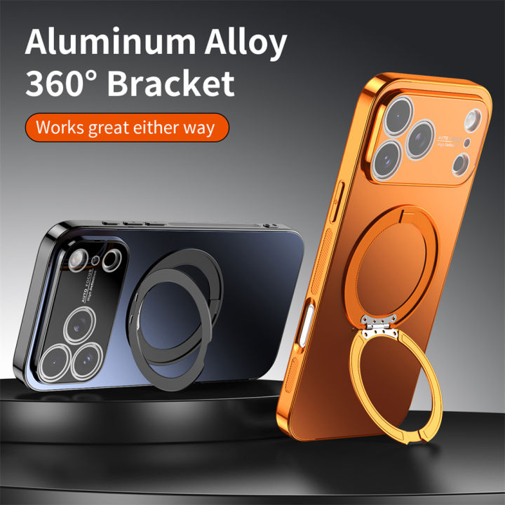 360° Rotating Magnetic Ring Stand Case For Magsafe for iPhone 17 16 15 ...