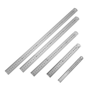 [Bside Tool Store] Centimeter and Millimeter Ruler Stainless Steel Long Measuring Tool for Construction and Crafting