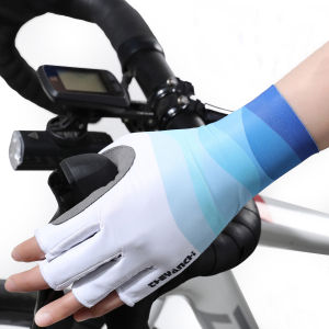 Lightweight Half Finger Bike Gloves Breathable Sun Protection Anti-Slip Shock Absorption Touch Design for Cycling Fishing Outdoo