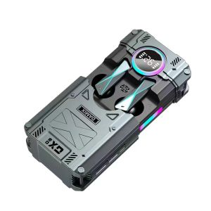 Sliding Cover Wireless Bluetooth Earphones Half-In-Ear Esports Gaming Low Latency High Sound Quality Cool Mecha Style