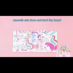 54PCS Kids Puzzle Cute Animal Unicorn Cartoon Low Difficulty Drawing Small Challenge Educational Toys Gifts Toddler Baby Toys