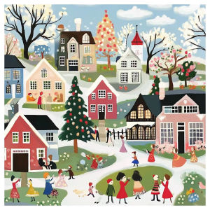Kayou | New Arrival Number Oil Painting Fairytale Town Kit Unframed Canvas Painting By Numbers DIY Handmade Artwork Wall for House Decor