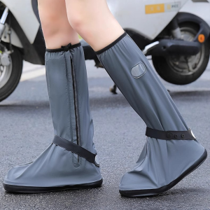 YINDIAO Rain-proof shoe cover waterproof rainy day non-slip thickened wear-resistant outdoor sand-proof high-tube riding men and women snow-proof and rain-proof boots cover