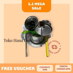 WAJAN SPATULA LENGKAP & RANTANG GUNUNG STAINLISH STEEL TEBAL MILENIAL MURAH BERKWALITAS ANTI KARAT | PAKET WAJAN SPATULA