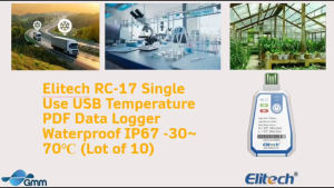 Elitech RC-17 Single Use USB Temperature PDF Data Logger Waterproof (Lot of 10)