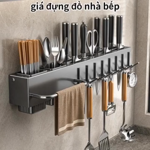 Giá treo đồ đa năng cho nhà bếp đẹp dài 50cm 60cm bằng inox.