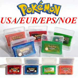 Bandai | Pokemon GBA Game Cartridge 32Bit Video Game Console Card Emerald FireRed LeafGreen Ruby Sapphire Shiny Label NOE/FRA/ESP/USA