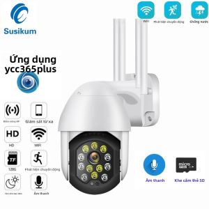 Camera Giám Sát Ngoài Trời Ycc365 Plus WIFI 1080P HD Âm Thanh Hai Chiều Camera IP An Ninh Không Dây Chống Nước Có Tính Năng Phát Hiện Chuyển Động