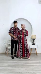 COUPLE GAMIS KELUARGA GAMIS MUSLIMAH DAN KEMEJA LENGAN PENDEK COUPLE GAMIS BATIK GAMIS BUSUI LIMITED EDITION BATIK PAYUNAN