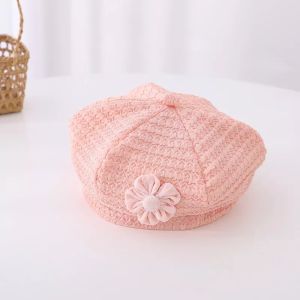 CAE - Topi Baret Anak Perempuan 1-3 tahun Bunga Polos Berets Hat Import