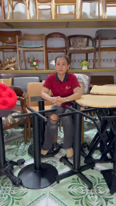 Bàn ghế xích đu trứng ngoài trời