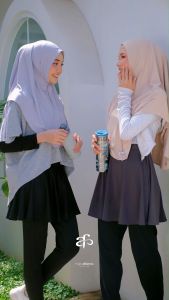 𝗔𝗹𝗳𝗮𝗲𝘆𝘇𝗮 - Hijab Bergo Instan Malay Non Pad Jersey Size M