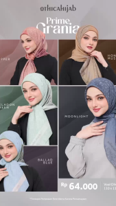 Ethica Scraf Premium Bahan Voal Prime Grania Hijab Segiempat Simple Size 110 Cm