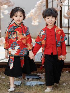 Spring Autumn Childrens Hanfu Costume Set Nursery Performance Clothes Girl Toddler Traditional Chinese Style Ancient Fashion