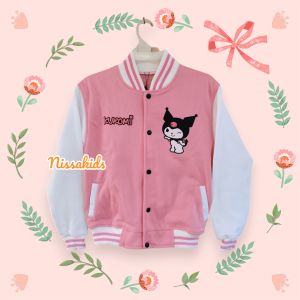 Jaket varsity anak perempuan hoodie anak perempuan KUROMI