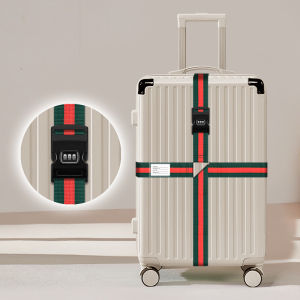 Luggage Strap Cross Packing Belt Aircraft Consignment Abroad Trolley Case Suitcase One-Shaped Password Reinforcing Band