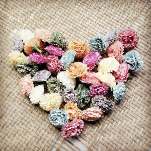 Handmade DIY Wedding Decoration Material Artificial Rose Flower Cap Flower 3cm Small Ball Flower Bouquet Home Decorative Flower