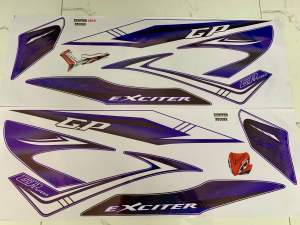 Bộ tem Exciter 2010 màu trắng xanh Gp hàng nhập Thái Lan thiết kế chất lượng cao dành riêng cho dòng xe này tem in lụa màu sắc cực đẹp và bềngiá bán cực tốt bán lẻ như bán sỉ Liên hệ gặp hải