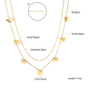 LUXUSTEEL Simple Double Layer Waist Belly Chain For Women Girls Stainless Steel Beads Bean Charm Thin Link Summer Body Jewelry