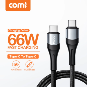 COMI CC360 66W Type-C to Type-C Fast Charging Data Cable Nylon Braided Wire 1.2 / 2 Meters Supports Android and iPh Phones