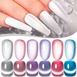 AWStorG 7.5ML Smooth Ceramics Cat Eye Gel Sparkling Glitter Moonlight Cat Effect Semi Permanent Magnetic Gel Nail Art Varnish