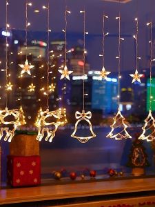 Fairy Lights String Lights Star Garland on Window Curtain Indoor Tree Light Christmas Light