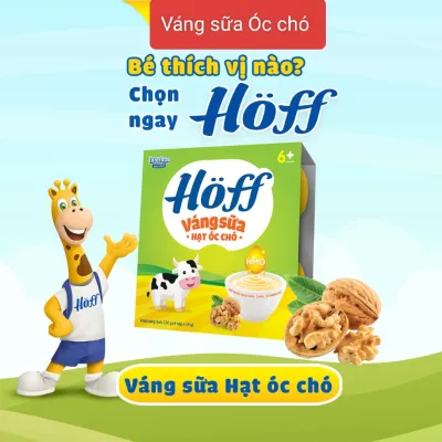 Váng sữa Hoff cho trẻ vị Óc Chó cho trẻ từ 6 tháng (Lốc 4 hộp x 55g)