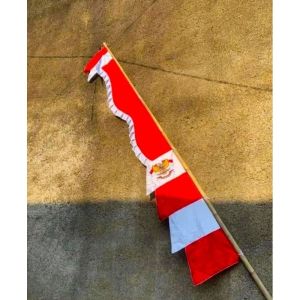 Bendera Merah Putih Umbul Umbul Kuda Laut Ukuran Besar - Bahan Poliester Untuk Dekorasi Pesta Kemerdekaan