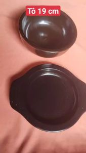 Bộ nồi / thố đất / tô đất bán phỏ   mì cay Hàn Quốc Donghwa size miệng thố 19 cm - 1100ml kèm đế