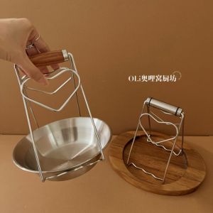 กุญแจแก้วเหล็กไนตริค 304 กันร้อน สำหรับใช้ในครัว อุปกรณ์ช่วยตักอาหาร สีสันสดใส ทนทาน น้ำหนักเบา ขนาดใหญ่