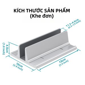 Giá Đỡ Máy Tính Xách Tay Bằng Nhôm Có Thể Điều Chỉnh Giữ Máy Đứng Thẳng Không Cần Dụng Cụ Chiều Rộng 15-34mm Tương Thích Với Hầu Hết Các Loại Máy Tính Xách Tay Hỗ Trợ Bằng Kim Loại