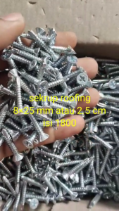 sekrup roofing baja ringan 8 x 25 mm isi 1800 pcs sekrup roofing 8 x 25 mm 1 box 1800 pcs
