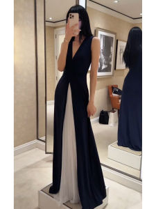 SHANGSHA | Goddess Style Sleeveless Spliced Dress