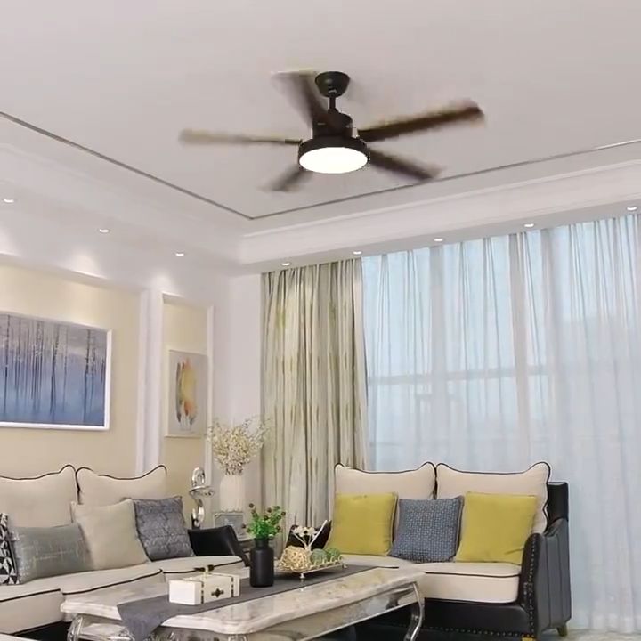 42 Inch Ceilings Fan With Lights Modern Fan Light and Remote Control/3 colors Dimming/6 Speeds