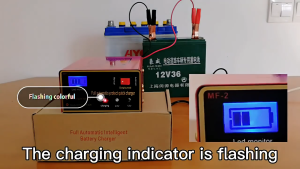 MF-2 110V 220V Charger Aki Mobil Motor Portable Car 12v 24v dengan Lampu Indikator Premium Automatic Battery Charger