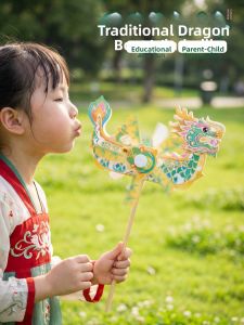 QIFUXING | Educational DIY Dragon Boat Pinwheel Crafts Materials Kit Toy Gift