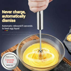 Hand-Held Semi Automatic Egg Beater Self-Turning Helpful Tool Egg Stirrer Semiautomatic Beater