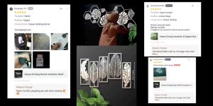 Pajangan Dinding Kayu Untuk Dekorasi Ruang Tamu Kamar Tidur Aesthetic Motif EIFFEL TOWER