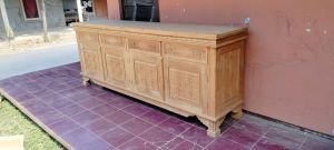 Bufet minimalis kayu jati