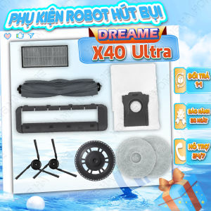 Phụ kiện Robot Hút Bụi Dreame X40 Ultra Màng lọc Hepa Chổi chính Chổi cạnh Khăn Lau Túi đựng rác nắp đậy chổi giữa - Lazada