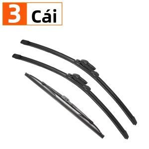 YONGRUN 2 Chiếc Lưỡi Lau Kính Chắn Gió Phía Trước Cho Ghế Ibiza 6L 2006-2008 Cao Su Kính Chắn Gió Khăn Lau Phụ Kiện