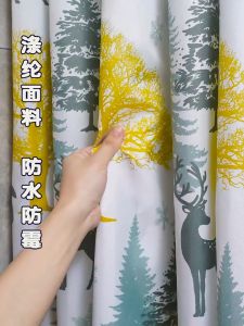 Beautiful Butterfly Thicken Polyester Mildew Curtains Bath Curtain with Hooks Polyester Shower Curtain Waterproof Bathroom Curtains
